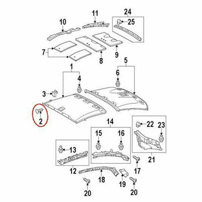 20*Roof Headliner Clip Trim Panel Retainer Nylon Fastener For Toyota 63399-26050