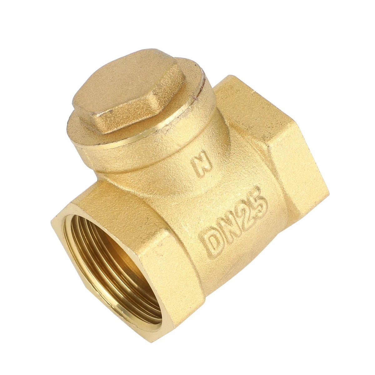 1PC Brass 1 Inch Check Horizontal Valve NPT Threaded Water Medium