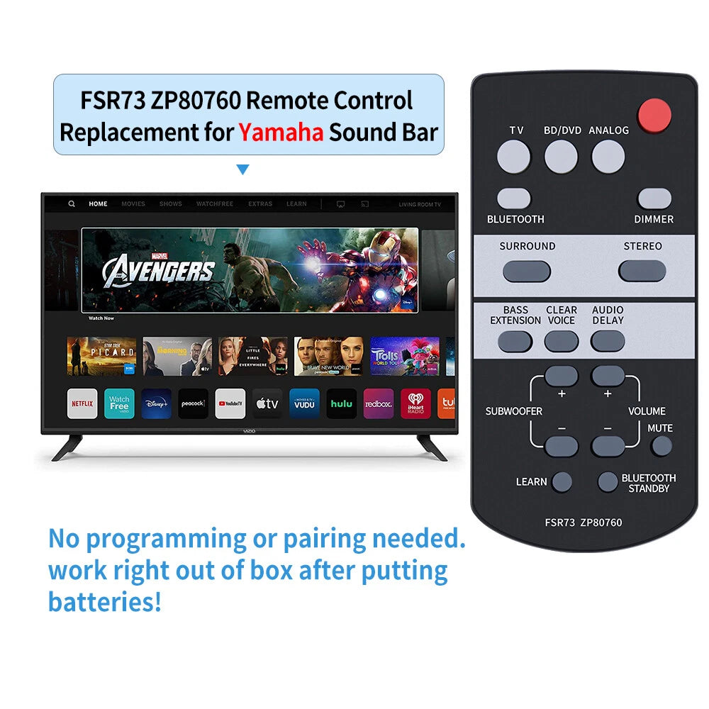 FSR73 ZP80760 For Yamaha SoundBar Speaker System Remote Control ATS-1050