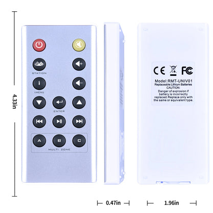 RMT-UNIVO1 Remote Control For BLUE AURA .WS80i High-end Audio