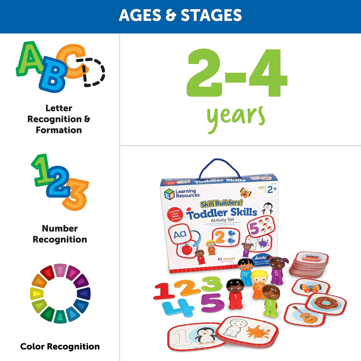 Learning Resources Skill Builders! Toddler Skills - 41 Piece Set, Ages Medium