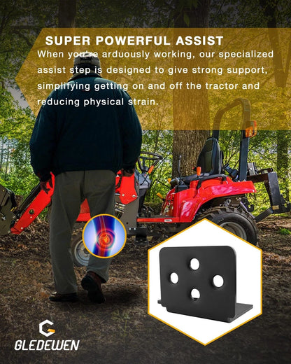 Tractor Step, Compatible with Massey Ferguson GC 17xx Sub Compact, black