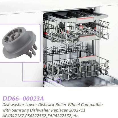 8-Pack DD66-00023A DD61-00222A For Samsung Dishwasher Parts Rollers Bottom...