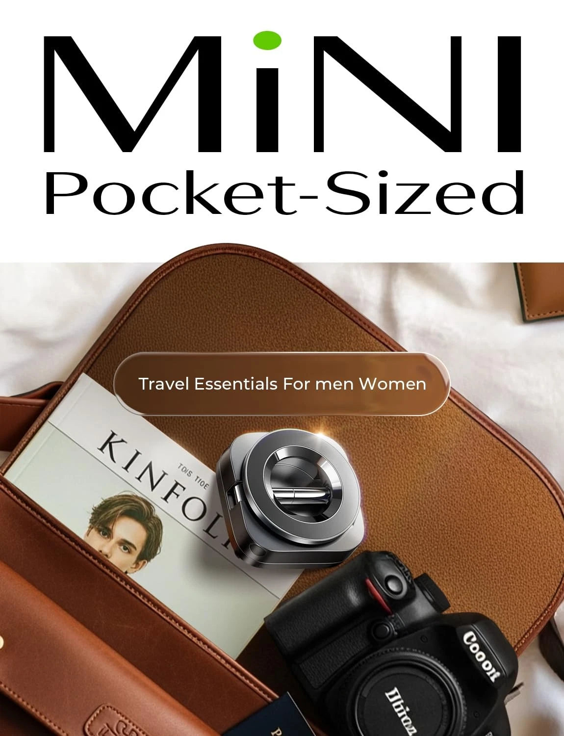 LISEN Airplane Travel Essentials for Women Men Phone Holder Desk Black