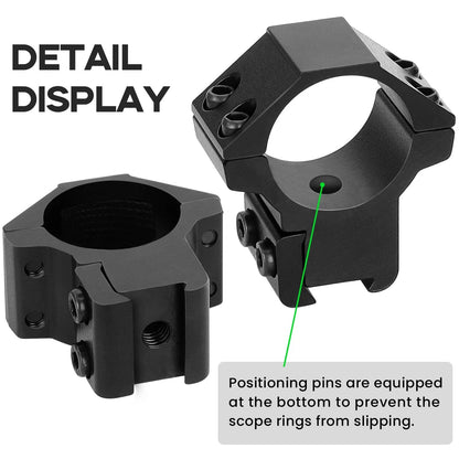 NEATABY 1 Inch Dovetail Scope Rings Set, 2 Pcs Medium Profile, Black