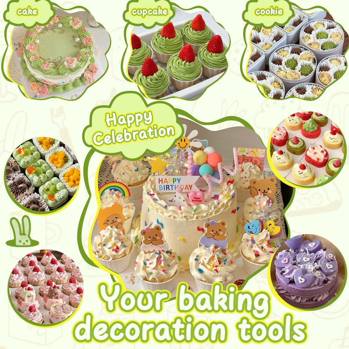 Hendiy Piping Tips, 26 Pieces Frosting Kit Stainless 28 Pieces, Silver