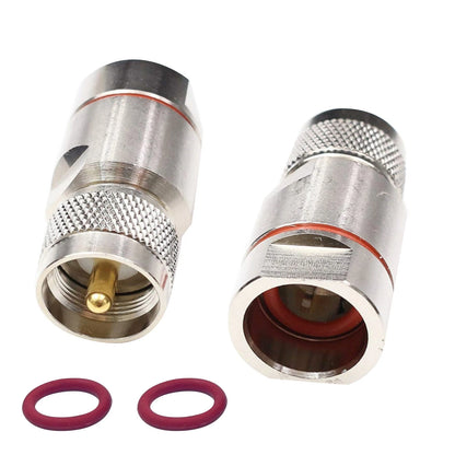 2Pcs   PL259 UHF Male Connector For 1/2" Corrugated Coax Cable Equipment