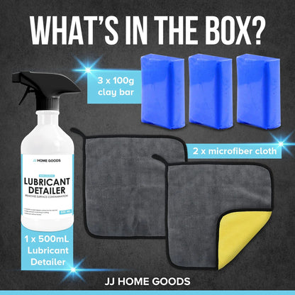 JJ Care Clay Bar Kit - Includes 3 Car Bars for Auto Detailing 300 grams