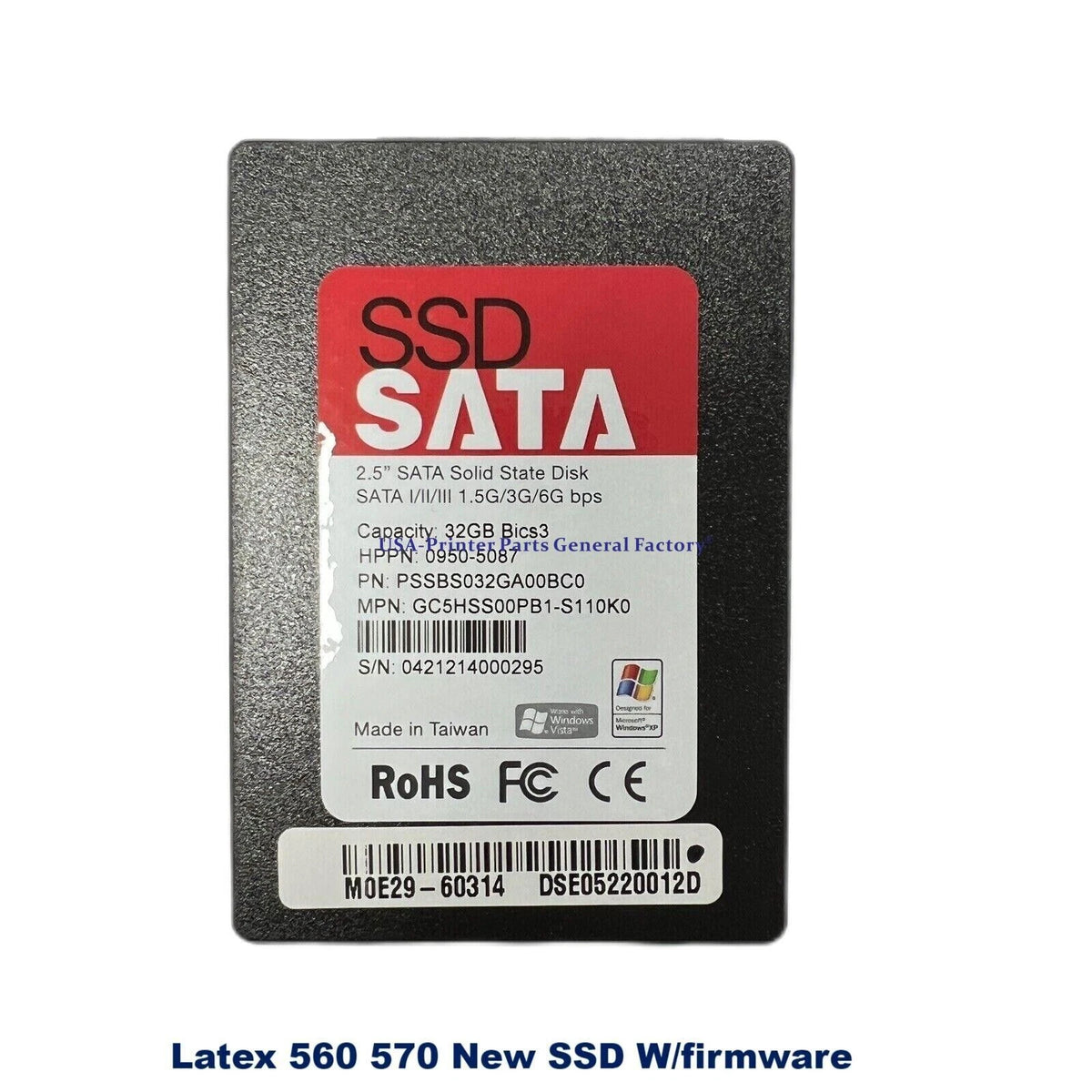 M0E29-67116  2.5in 32GB SSD Fit For HP Latex 560 570  V2 Storm Sv W/Fw HDD