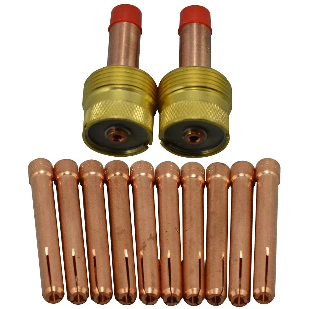 RIVERWELD TIG Gas Lens Collet Bodies Jumbo Large Diameter 1/8" 3.2mm, Golden