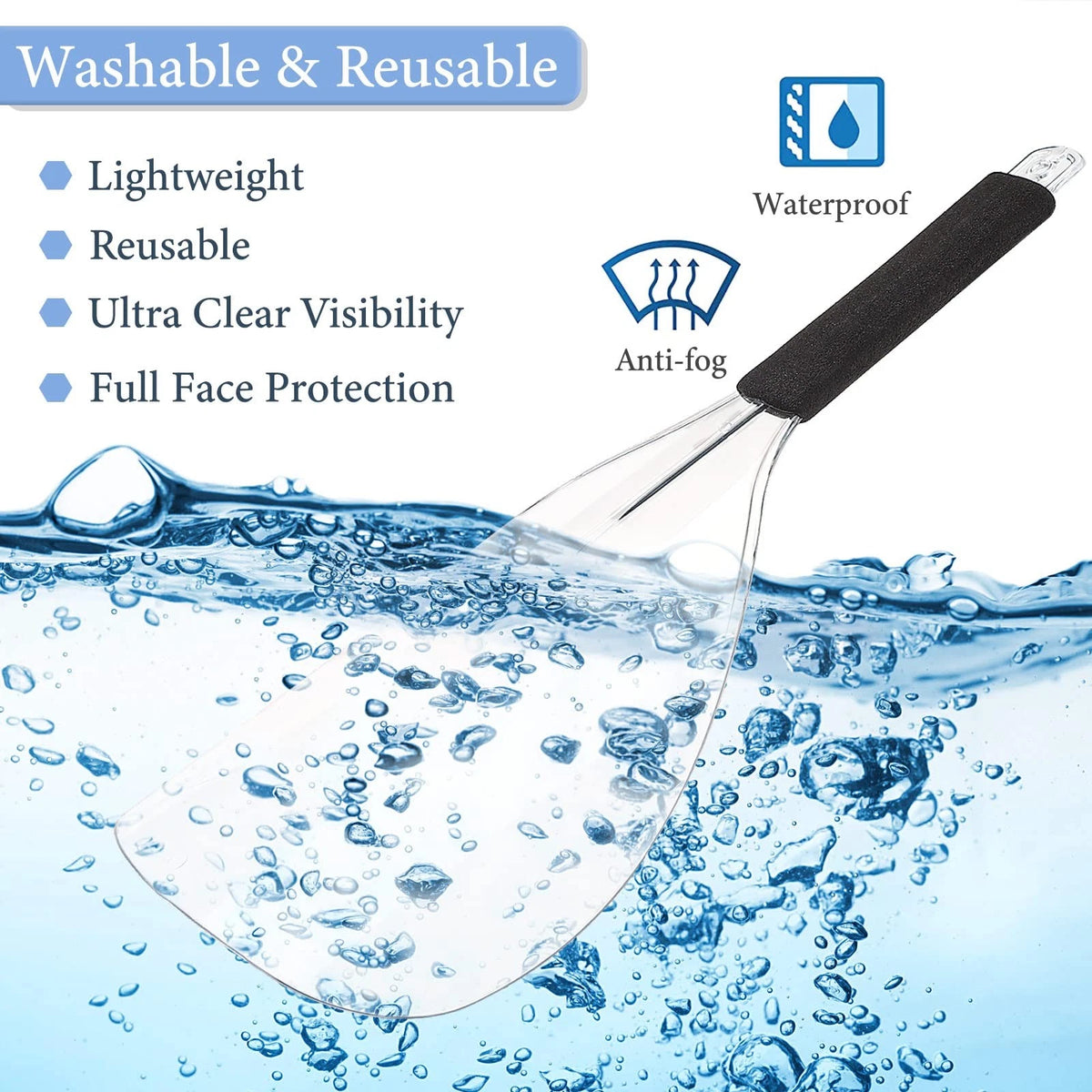 Noverlife 3-Pack Barber Salon Face Mask, Plastic 3 Ounce (Pack of 1), Clear