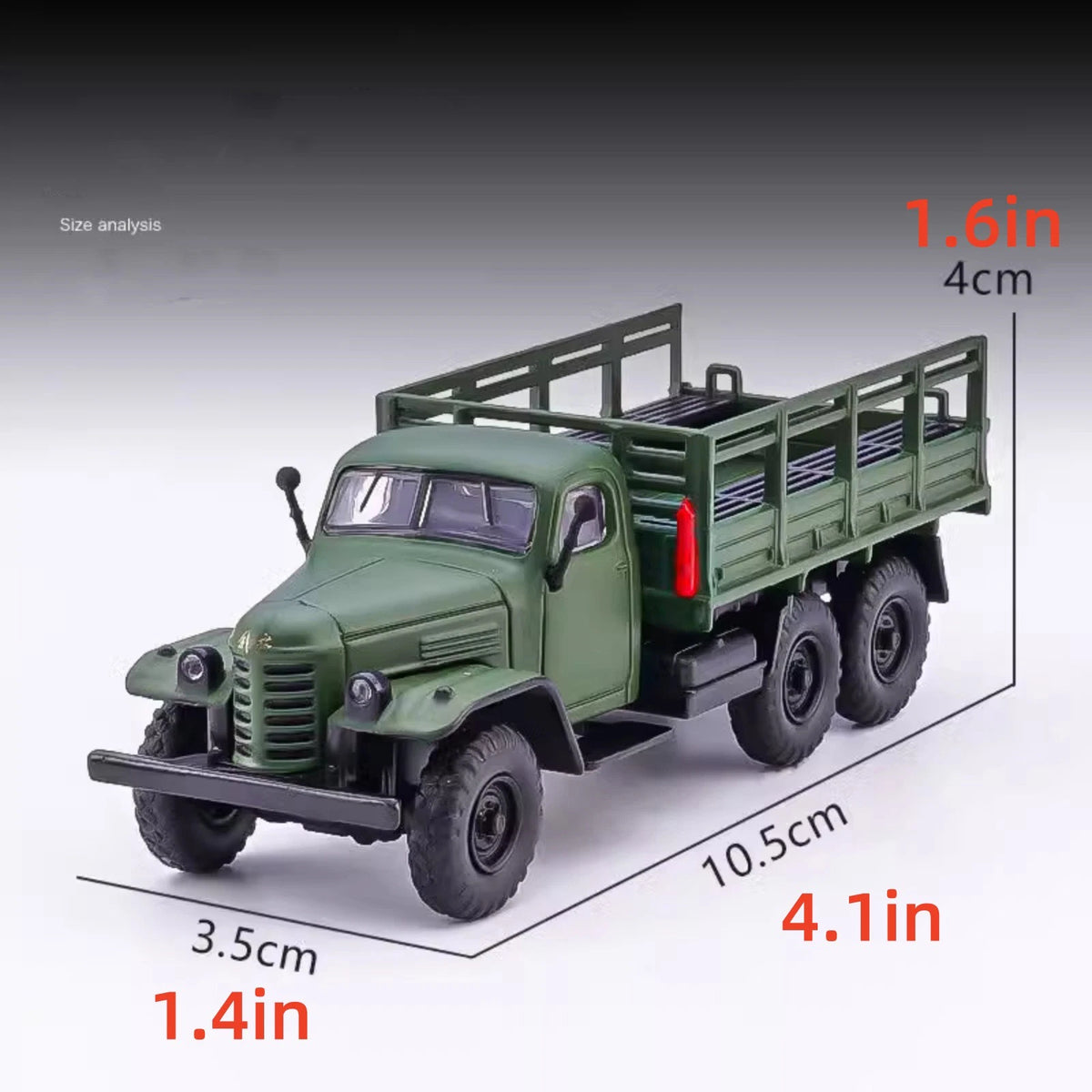 1/64 Diecast Alloy China Jiefang Military Army CA30 Truck Model Gift For Kid