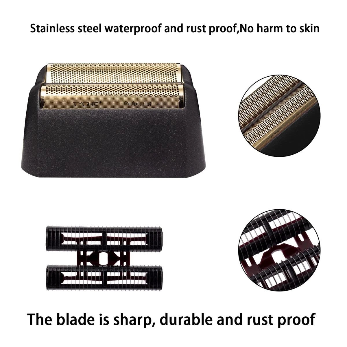 Professional Shaver Shaper Replacement Super Close Gold Foil and Cutter