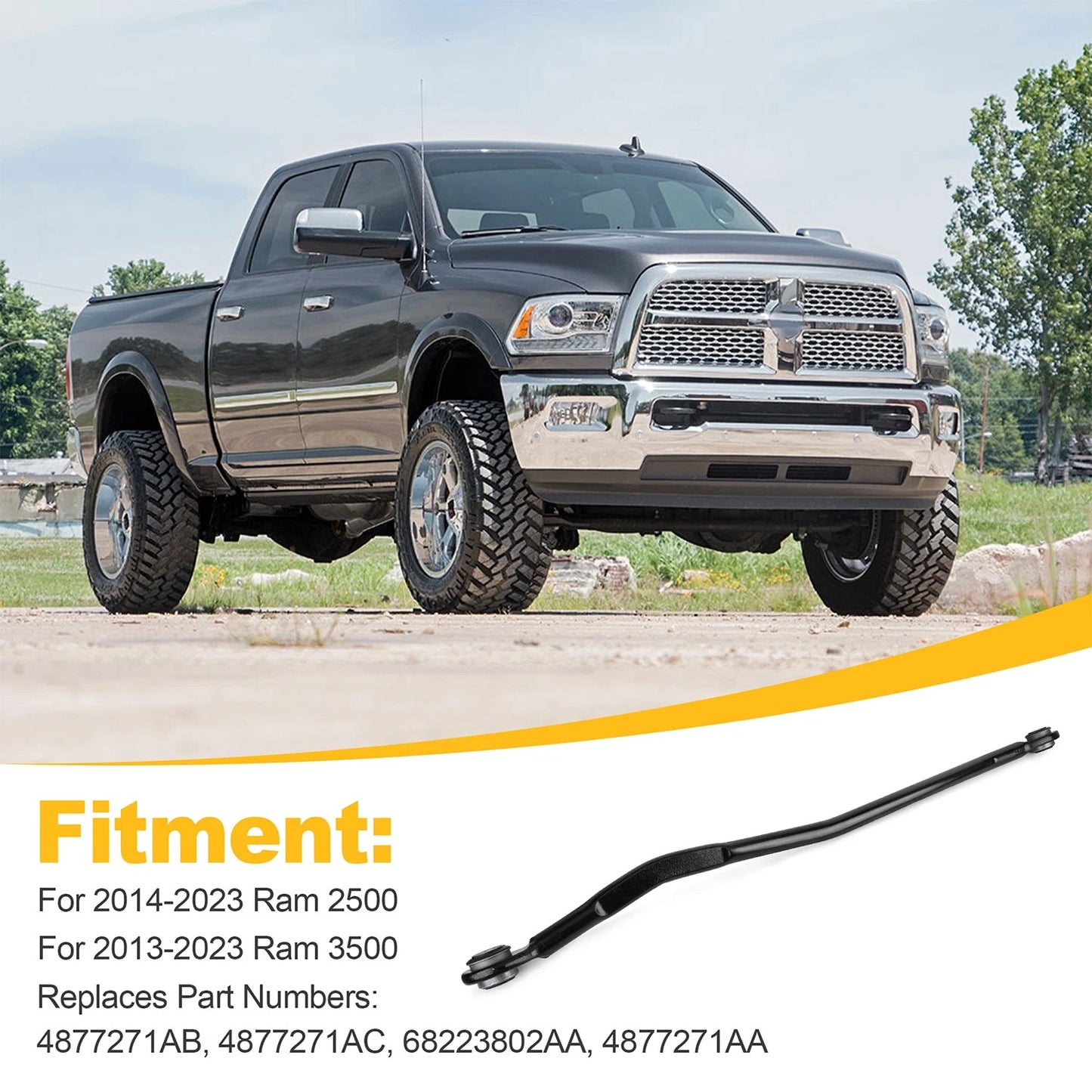 Steering Front Suspension Track Bar For 14–23 Ram 2500 13–23 Ram 3500 68223802AB