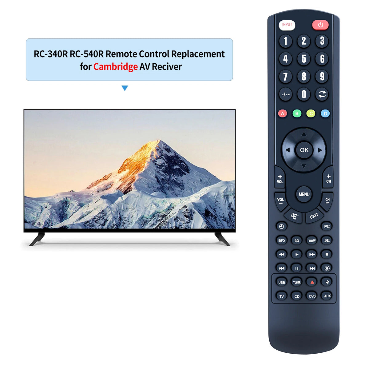 Replacement Remote Control For Cambridge Audio RC-540R