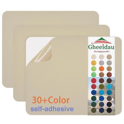 Gheeidau Canvas Repair Patch 9×11 Inch 3Pcs Waterproof 9"×11"×3PCS, Beige