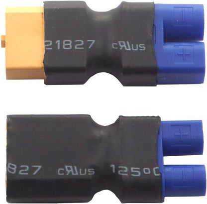 2Pair ShareGoo RC XT60 to EC3 Plug Female Male Adapter Connector for Black