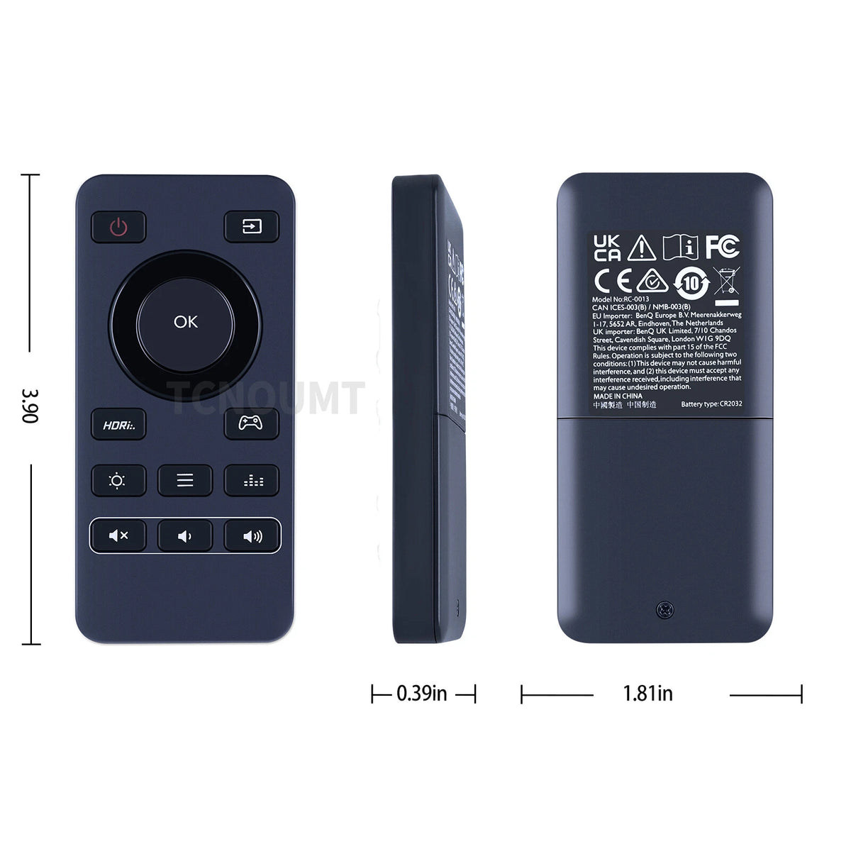 RC-0013 Remote Control For BENQ EX2710U Mobiuz Monitor