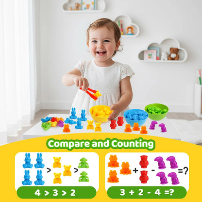 Counting Animals Color Sorting Matching Games with Medium, Dinosaurs
