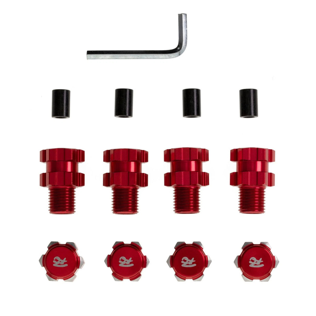4Pcs Red 17mm Wheel Hex Hub Adapter 10mm Extension For Traxxas Maxx 1/10 RC Car-