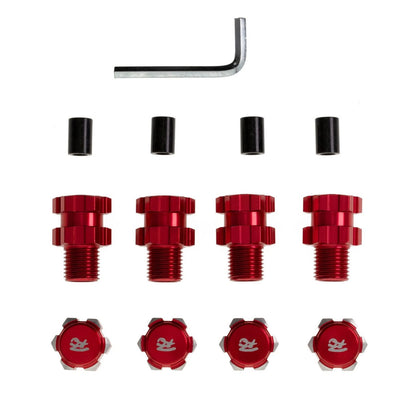 4Pcs Red 17mm Wheel Hex Hub Adapter 10mm Extension For Traxxas Maxx 1/10 RC Car-