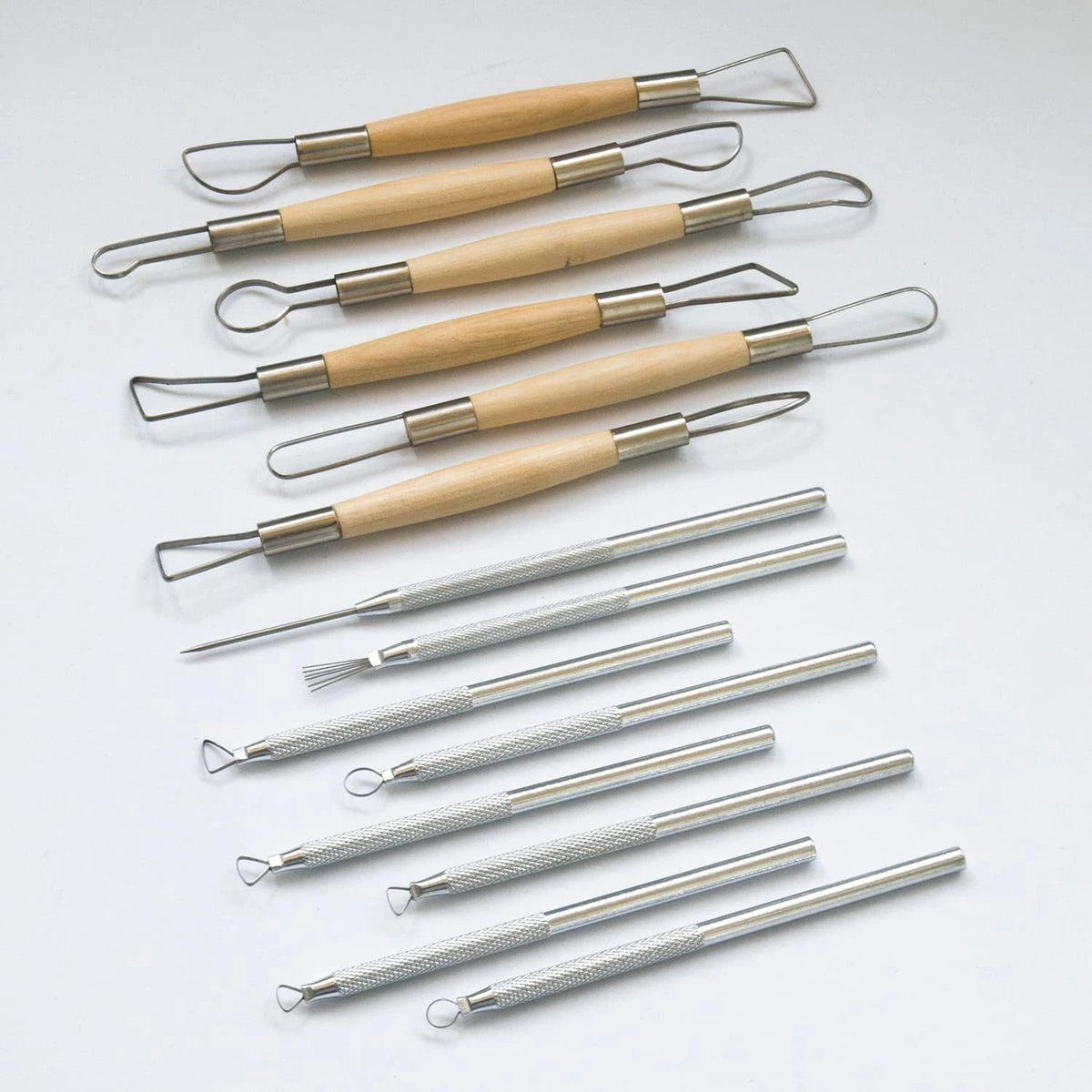 14PCS Ceramic Pottery Clay Ribbon Sculpting Tool Kit with case