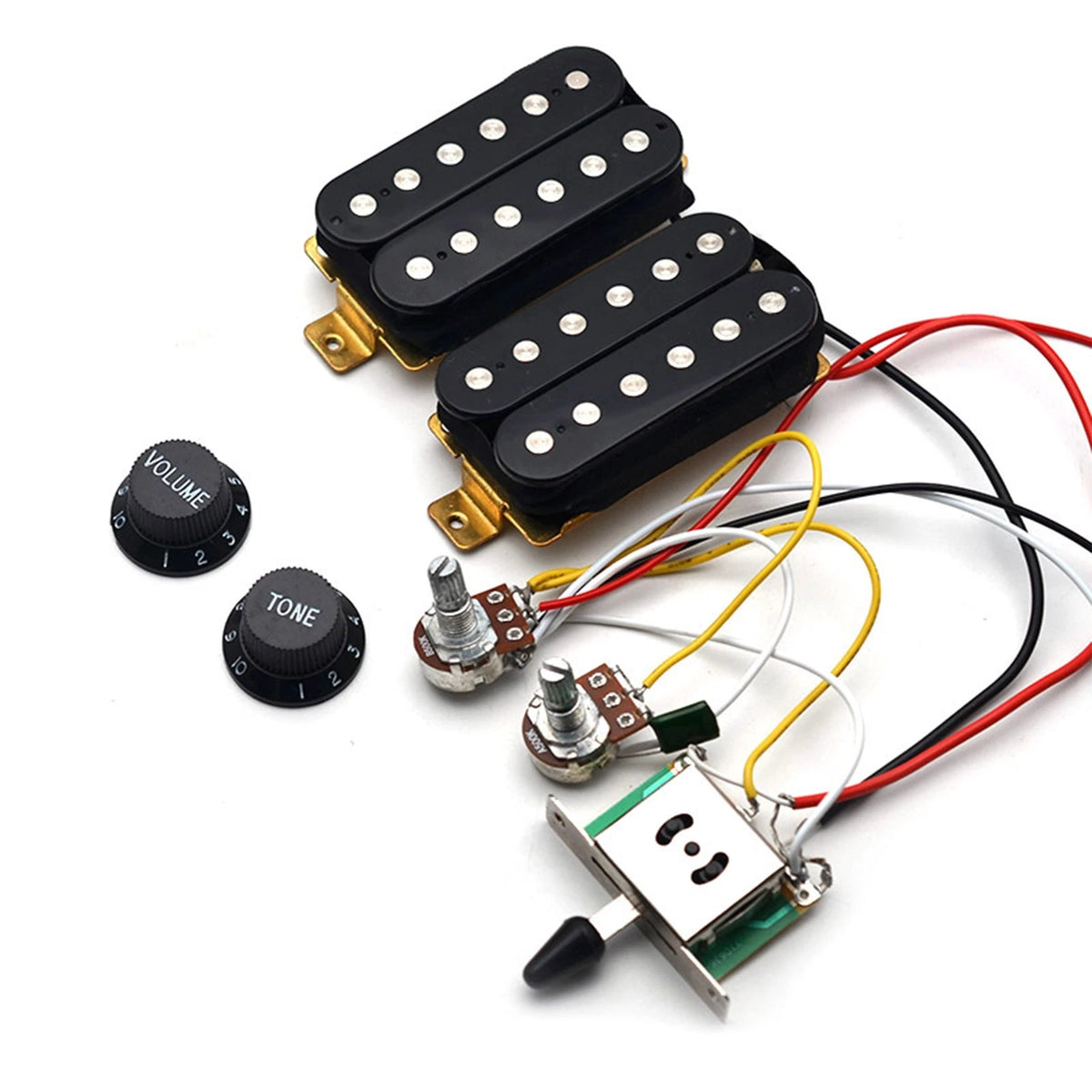 Pickup Humbucker Wiring Harness Volume Tone 3-Way Switch for ST Electric Guitar