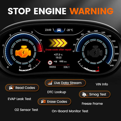 ANCEL AD530 Pro 2-in-1 2-IN-1 upgrade is larger than AD530, Black
