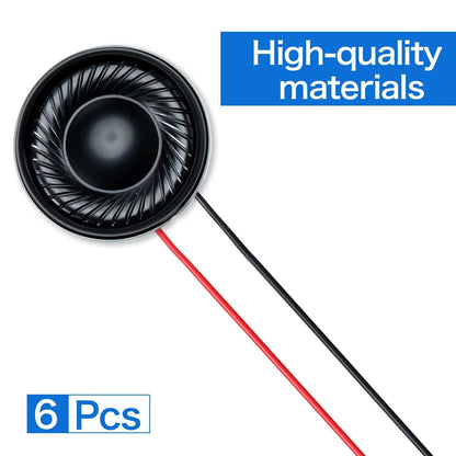 Weewooday 6 Pcs 2W 8 Ohm Small Speakers Metal Shell Round Internal [PICTURE]