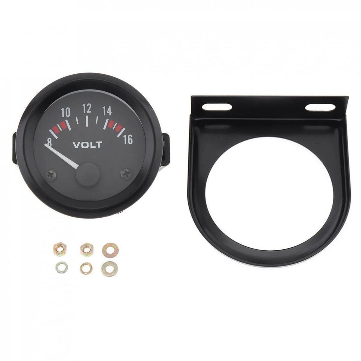52mm Voltage Gauge LED Light 8~16V Voltmeter Panel Meter For Car High Quality