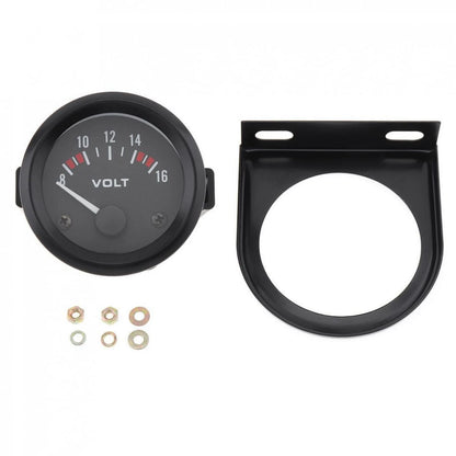 52mm Voltage Gauge LED Light 8~16V Voltmeter Panel Meter For Car High Quality