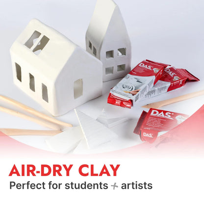 DAS Air-Hardening Modeling Clay, 2.2 Lb. Block, White Color Lb,