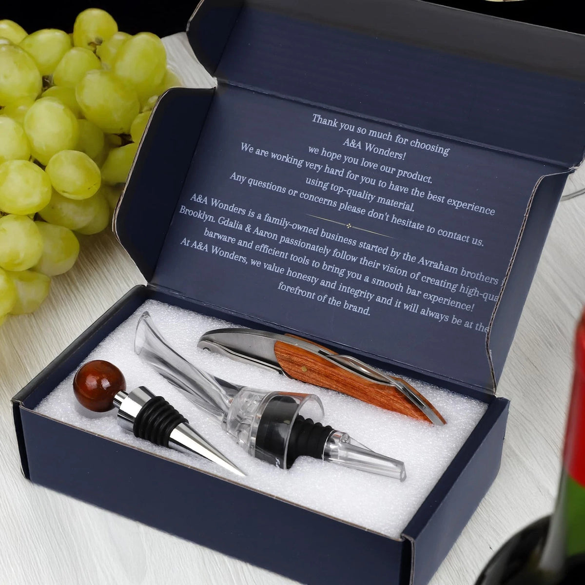 A&A Wonders Wine Accessories Set, Featuring 3 in-1 R, ~ BEST VALUE ~