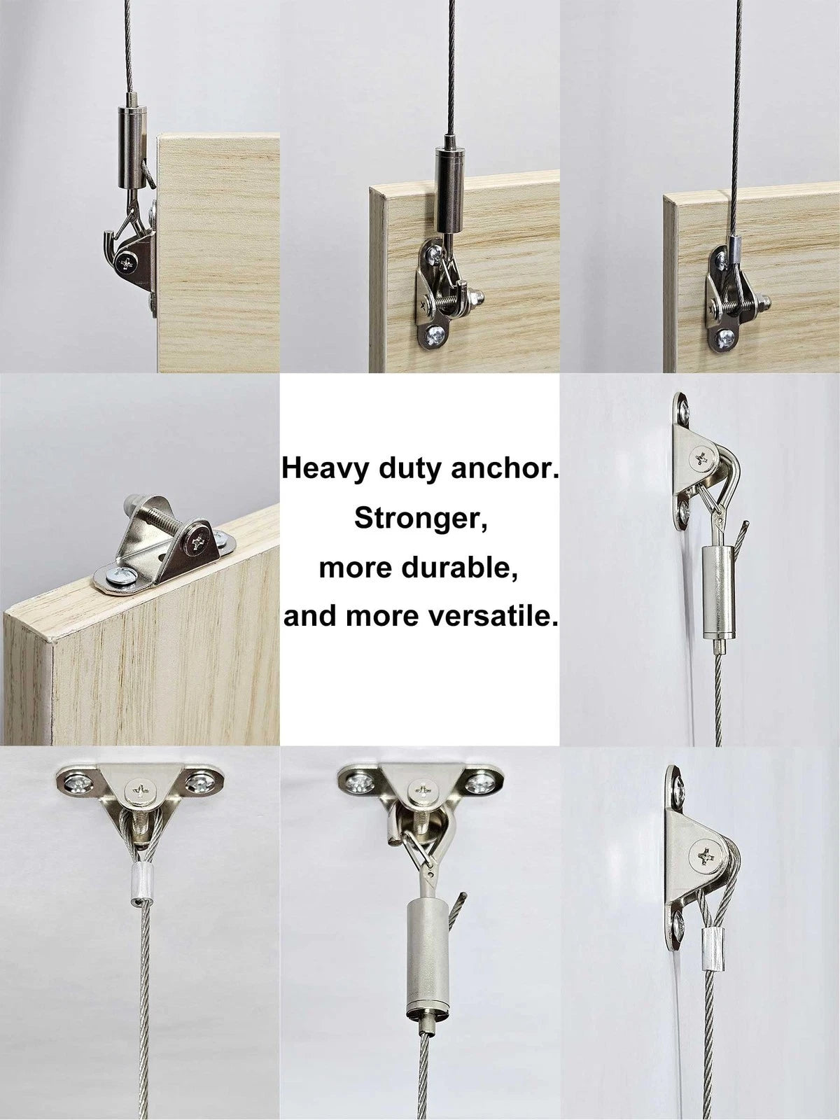 4 Sets Adjustable Hanging Wire Kit, Stainless 80in-4sets, Steel