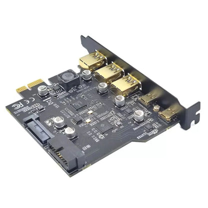 USB 3.2 GEN1 PCI-E Expansion Card 5 Port 2*Type-C 3*USB-A 19 Pin USB 3.0 5Gbps