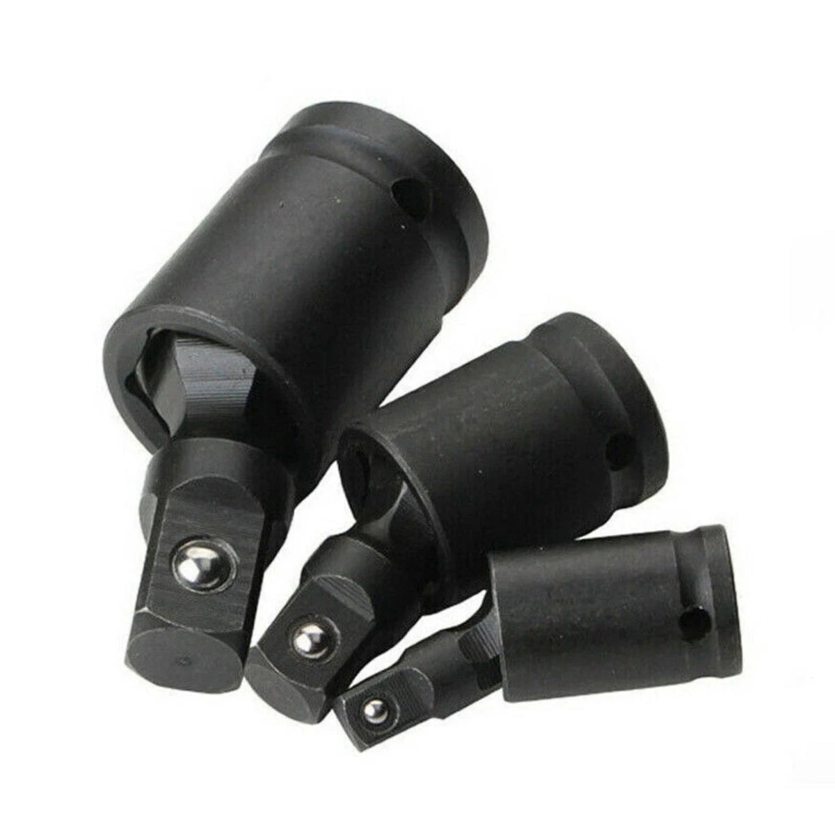 3PCS Professional Swivel Joint Socket Set 1/4" 3/8" 1/2" Drive Impact Adapter