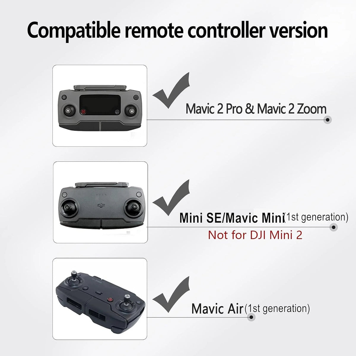 Remote Controller Joystick Stick for DJI Mavic Mini, Mini SE,Mavic 2 Black