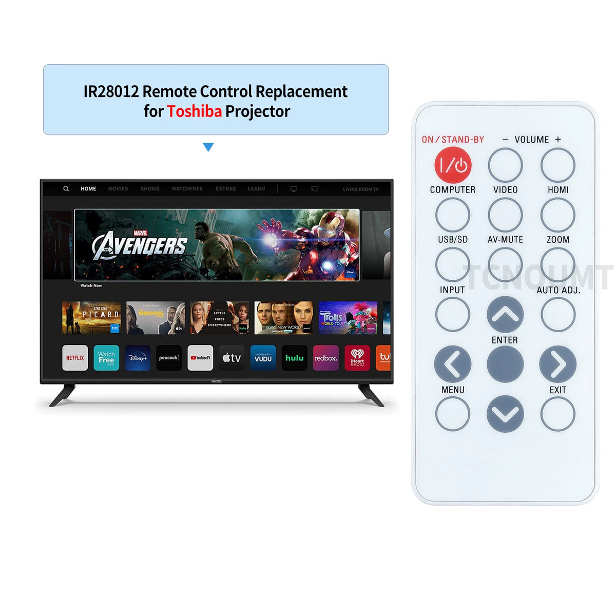 IR28012 Replacement Remote Control For Toshiba Projector NPX10A NPS10A