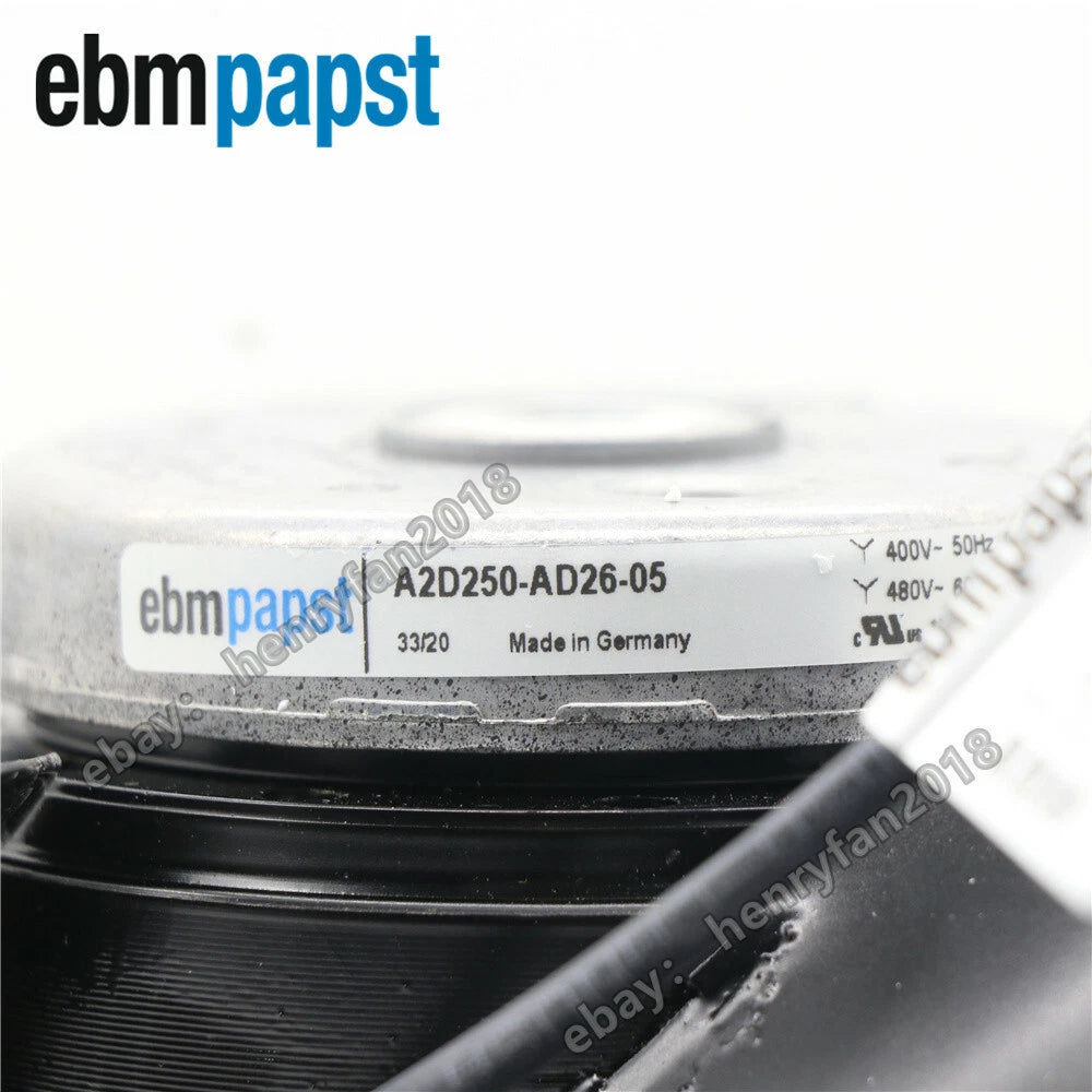 Replacement ebmpapst W2D250-ED26-12 400/480VAC 0.26/0.32A Servo Motor Fan