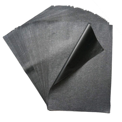100 Sheets Black Carbon Transfer Tracing Graphite Paper for Wood Carving Canvas