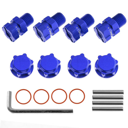 4x Blue 14mm to 17mm Wheel Hex Hub Adapter For Senton 4X4 AR102678 (blue)