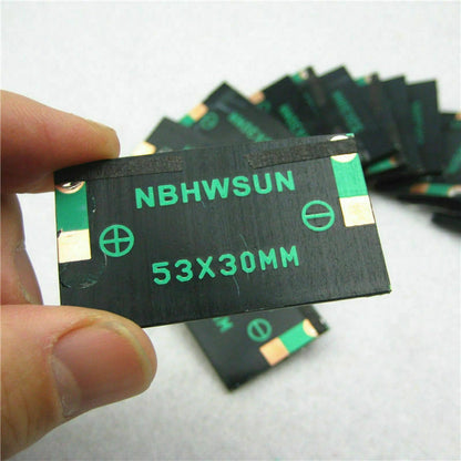 10Pcs/Lot DIY Toy 5V 30mA 53X30mm Micro Mini Small Power Solar Cells Panel k