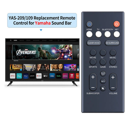 YAS-209 YAS-109 Remote Control For Yamaha Soundbar ATS1090 ATS2090 YAS1080