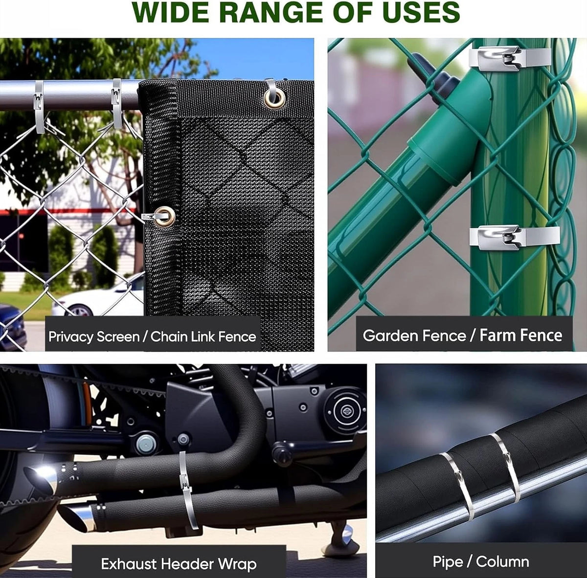 Metal Zip Ties with Stainless Steel Cable Tie Gun, Special Tool For Silver