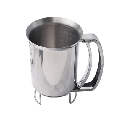 Stainless Steel Batter Dispenser with Quick-Close Valve No Spills for Pancakes