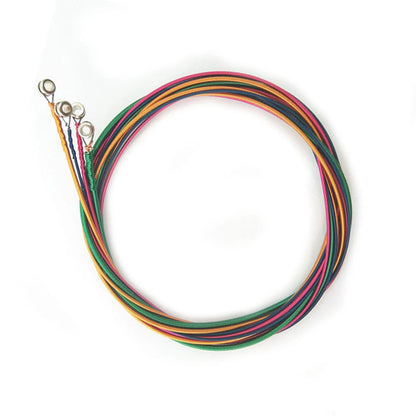 Set of 4 Steel Strings Blue Rose Red Yellow for 4 String Bass Guitar