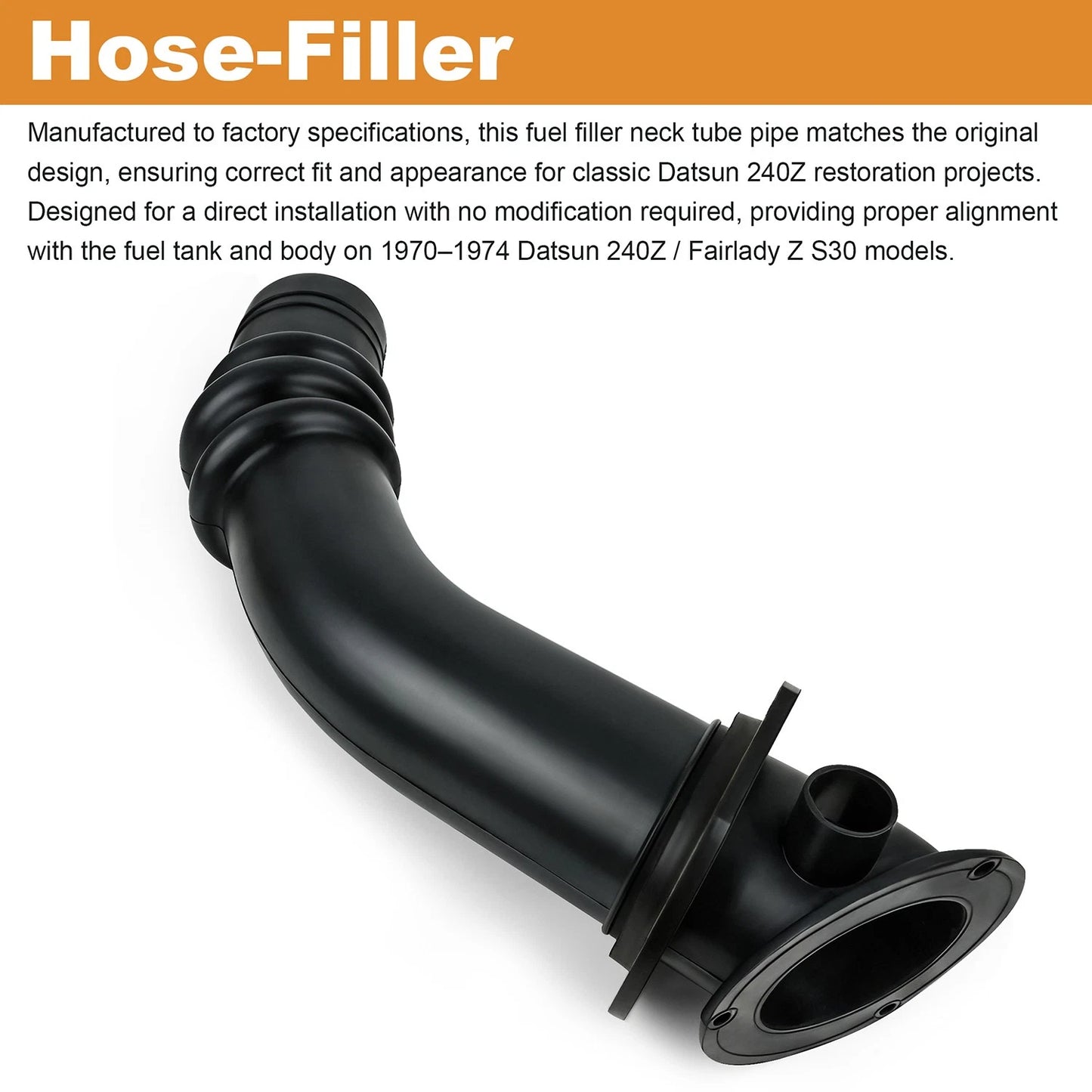 Fuel Filler Neck Tube Pipe 17208-N3050 for 1970–1974 Datsun 240Z /Fairlady Z S30