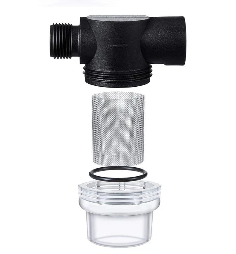 Fugedox Water Pump Filter 255-213 - Twist-On Strainer - 1/2 Inch, Black