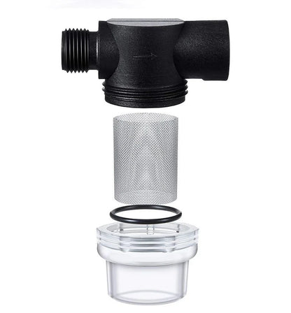 Fugedox Water Pump Filter 255-213 - Twist-On Strainer - 1/2 Inch, Black