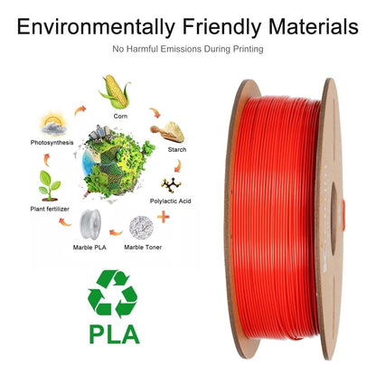 Kretrum PLA+ Rapid 3D Printer Filament for 30-500 mm/s High Speed Hyper Red